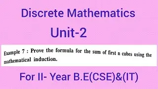Discrete Mathematics|Unit- 2|For II- Year B.E(CSE)&(IT)@thanishmaths3760