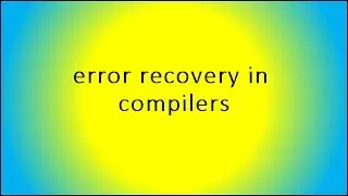 error recovery in compilers