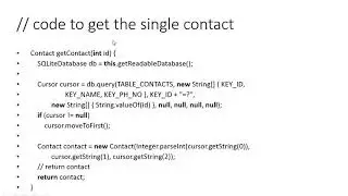 Android SQLite Cursor [UR] Module 3 Lecture 8 ZE - 237