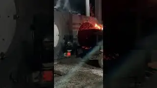Выгрузка готового угля, углевыжигательные печи Флагро