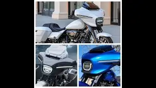 AUKMA HARLEY STREET GLIDE LED HEADLIGHT WITH HALO AND HI LOW BEAM