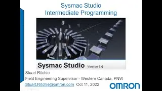 Omron Sysmac Studio Virtual Training Session 3 - 2022