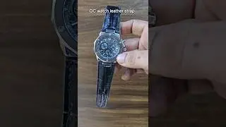 Gc gents black leather watch strap. Black leather strap for GC. #guesswatches #watchstraps