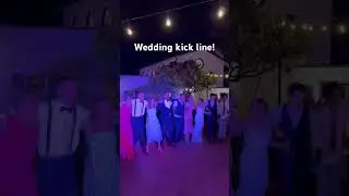 Wedding kick line to Come on Eileen! #lajollawedding