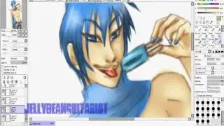 Vocaloid Kaito Gone Wild lol-Paint Tool Sai-time elapsed