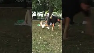 БЕШЕНЫЙ ПЁС НАПАДАЕТ НА ЛЮДЕЙ 