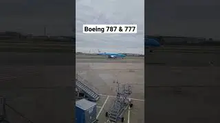 KLM Boeing777 Boeing 787 at Schiphol Airport Amsterdam #AMS #klm #787 #777 #b787 #b777 #planes