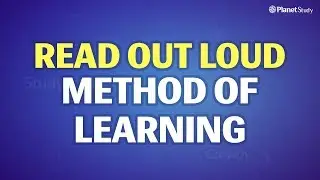 Study Technique - 6 | Read out loud Method | Study less Study Smart
