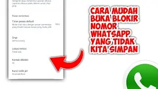 Cara Buka Blokir Nomor WhatsApp