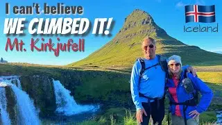 We CLIMBED Kirkjufell!  (1,500 Foot Drop)  Iceland's Most Photographed Mountain!
