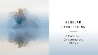 Regular Expressions ( A Tour of C++: Concurrency and Utilities  )