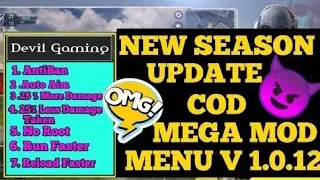 Call Of Duty V.1.0.12 Mod Menu AntiBan New Season Update||Auto Aim || 💯% Damage|| Many More