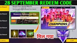28 September Live Watching Redeem Code | Free Fire Redeem Code Today | How to Use Redeem Code FF