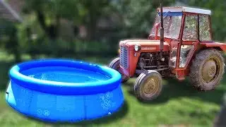 EXPERIMENT TRACTOR vs SWIMMING POOL