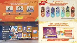 5.0 ANNIVERSARY REWARDS!! 19,375 PRIMOGEMS, FREE 5-STAR SELECTOR & TWO FREE 4-STAR - Genshin impact
