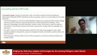 Inputs to the Philippine LMIS and TESDA’s SAPSR Framework