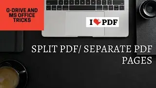SPLIT PDF PAGES, SEPARATE PDF PAGES EASILY ONLINE AND FREE