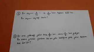 4.sınıf kesirlerle toplama ve çıkarma işlemleri ve problemler 