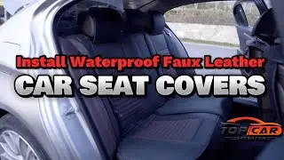 Install Waterproof Faux Leather Car Seat Covers | Instalare Huse Auto Piele Ecologica