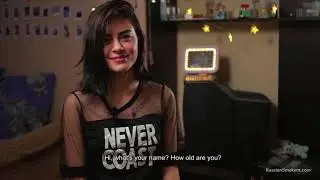 Karina  smoking during interview