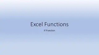 If Function Excel 2016