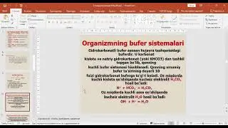 Bufer sistemalar tarkibi, tuzilishi, turlari va bufer sistemalarga bog'liq kasalliklar