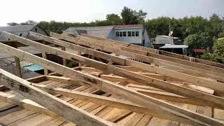 Односкатная крыша для гаража из газоблока