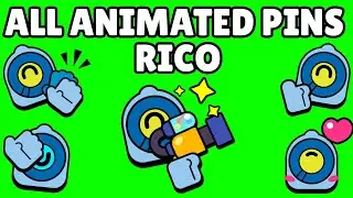 Rico Pins (Animated) | Brawl Stars | Green Screen