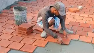 terrace floor whether tiles fixing amazing work#constrction #viral #whethertiles#terrac#coolingtiles