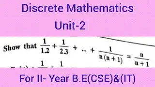 Discrete Mathematics|Unit-2|For B.E(CSE)&(IT)@thanishmaths3760
