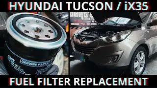 HYUNDAI TUCSON / iX35 FUEL FILTER REPLACEMENT DIY GUIDE | KIA SPORTAGE