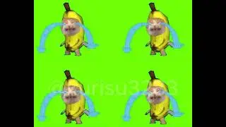 Crying Banana Cat but will multiply every 5 mins Meme Green Screen