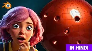 How to make Multiple holes in UV Sphere | Blender | in Hindi