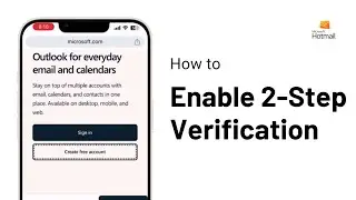 Activate Two Step Verification in Hotmail | Hotmail 2-Step Verification