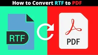 How to Convert RTF to PDF / Change rtf to pdf file