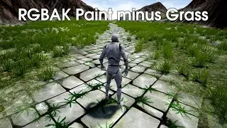 Unreal Engine RGBAK Paint minus Grass