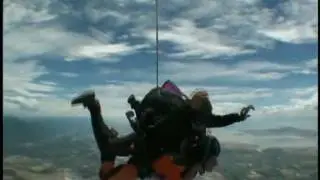 Marina's  first jump through a cloud
