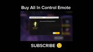 I BUY ALL IN CONTROL EMOTE #freefire #freefireshorts  #shorts