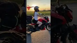 Летние поездки в Краснодаре | Мотолапка #мотоледи #мотоцикл #доминар #мотодевушка #dominar400 #bajaj