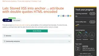 Web Security Academy | XSS | 8 - HREF Attribute Double Quotes HTML Encoded