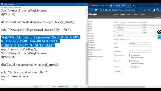 Create Database and Table in PHP and MYSQL