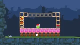 воздушный шар и дом на колёсах               bad piggies