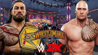 ROMAN REIGNS VS THE ROCK UNDISPUTED TITLE MATCH WWE WRESTLEMANIA 41 WWE 2K!!!