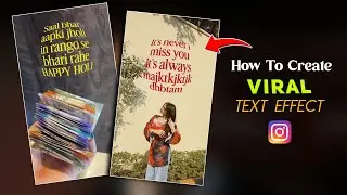 Instagram Viral Text Reels Tutorial | Instagram Trending Text Effect Reels Editing | Fisheye Text 