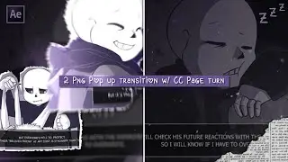 2 Png Pop up Transition w/ CC Page Turn | After Effects Tutorial