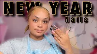 BLACK BLING NEW YEAR NAILS 🍾🎉 Builder Gel Nails Tutorial - LGNPro