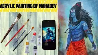 How to draw Lord Shiva Acrylic painting || acrylic painting 🖌️🎨 #acrylicpainting #shivapainting