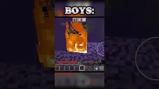 Minecraft: Boys vs Girls (MLG) #shorts #minecraft #funny