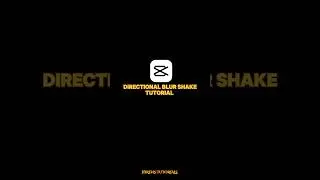 Directional blur shake tutorial | capcut edit