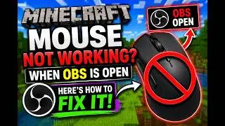 How To Fix Mouse Not Working When OBS is Open | Minecraft Tutorial